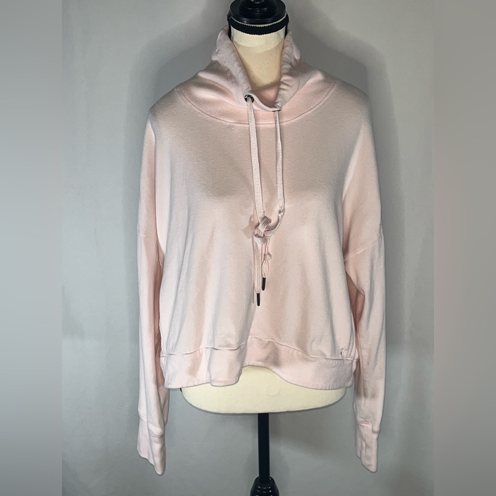 Sweaty Betty Harmonise Luxe Fleece Funnel Neck Sweatshirt Pink US 12 XL